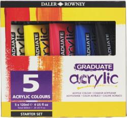 Daler-Rowney Graduate Akril festékek készlete 5 x 120 ml (123900100)