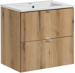 Comad Készlet szekrény Comad Nova Oak NOVA OAK A 82-60-2S, mosdótál Comad Dance White UM-2060RB DANCE 60-DP
