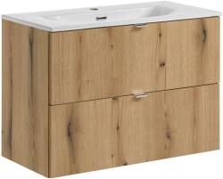 Comad Készlet szekrény Comad Nova Oak NOVA OAK A 82-80-2S, mosdótál Comad Dance White CFP-8009DANCE80DP