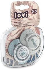 LOVI Lovi, Botanic Boy, suzeta dinamica din silicon, 0-3 luni, 2 buc