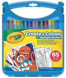 Crayola Crayola: SuperTips kimosható filctoll és papír készlet - 65 db-os