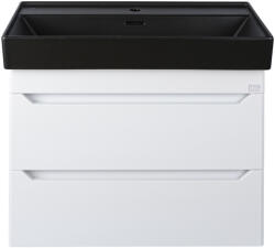 TMP SHARP 80 fali fürdőszobabútor - CeraStyle SHARP FEKETE mosdóval - 80 x 48 cm (800869VB012M42U05) - aquamixwebaruhaz