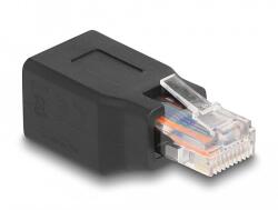 Delock Hálózati adapter RJ45/RJ48/RJ50 apa- anya 10P/10C külső tűs 1: 1 fekete (66991)
