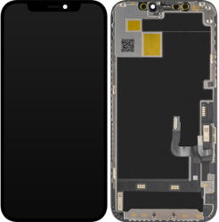 JK Piese si componente Display cu Touchscreen JK pentru Apple iPhone 12 / 12 Pro, cu Rama, Versiune OLED IC Movable, Negru (dis/jk/ai12/cu/ve/ne) - pcone