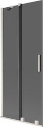 Mexen Velar, 2 szárnyas eltolható kádparaván 85 x 150 cm, 8mm szürke üveg, csiszolt acél, 896-085-000-41-97 (896-085-000-41-97)