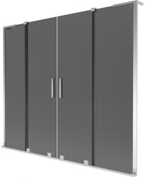 Mexen Velar L Duo, 2 szárnyas eltolható kádparaván 170 x 150 cm, 8mm szürke üveg, króm, 896-170-003-42-01 (896-170-003-42-01)