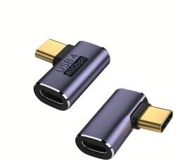 Reset Computers Adapter USB C-C, M/F, Angled, 40Gbps QC100W 385027 (C4072/CW)