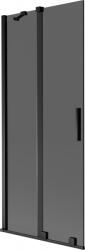 Mexen Velar, 2 szárnyas eltolható kádparaván 85 x 150 cm, 8mm szürke üveg, fekete matt, 896-085-000-41-70 (896-085-000-41-70)