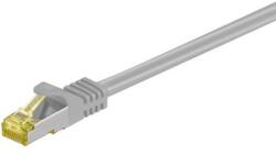 Goobay RJ45 Patch kábel, hálózati LAN kábel CAT 7 S/FTP [1x RJ45 dugó - 1x RJ45 dugó] aranyozott 2 m Szürke Goobay 91603