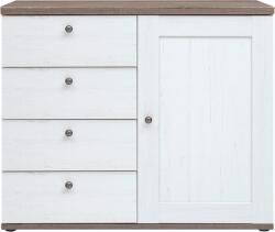 TEMPO KONDELA Komód, canyon fenyő/sonoma trüffel tölgy, TEINA KOM4S1D