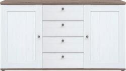 TEMPO KONDELA Komód, canyon fenyő/sonoma trüffel tölgy, TEINA KOM2D4S