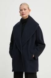 MARELLA gyapjúkabát sötétkék, átmeneti, oversize, 2423086072200 - sötétkék 40