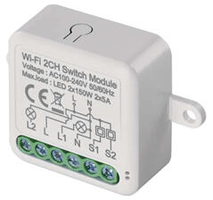 EMOS GoSmart kapcsoló, Wi-Fi-s vezérlés mobiltelefonnal, 2 csatornás (H5106)