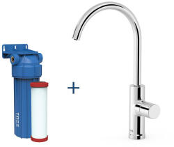 TRES Tres SINGLE-SOURCE csaptelep szűrt vízhez KRÓM + víztisztító filter (23050401)