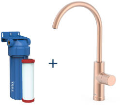 TRES Tres SINGLE-SOURCE csaptelep szűrt vízhez MATT RÓZSAARANY + víztisztító filter (23050401OPM)
