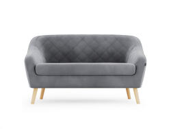  Canapea de 2 locuri gri CORANTI VELVET Canapea