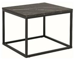  Masuta de cafea cu blat decor marmura ROSSI B 60x60 negru Masa de cafea