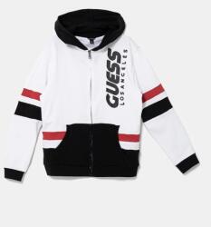GUESS gyerek melegítőfelső pamutból fekete, mintás, kapucnis, L5RQ02 KA6R4 - fekete 147-157
