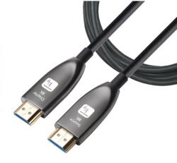 TECHLY HDMI 2.1 aktív optikai kábel, 8K 48Gbps, 30 méter, fekete (8059018365221)