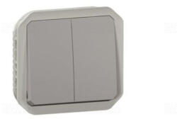 Legrand Plexo 55 kettős váltókapcsoló 10A, szürke 069525L Legrand (069525L) - daniella