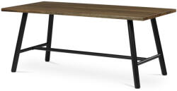 Artium Étkezőasztal, 180x90cm, furnér, dió színű, fekete fém láb (HT-T1818_WAL)