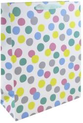 Eurowrap ajándéktasak (26, 5x33x14 cm) színes pöttyös (5) (35410-2C)