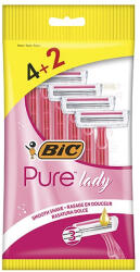 BIC Borotva BIC Pure3 pink női eldobható 3 pengés 4+2 darab/bliszter (9230471) - papir-bolt