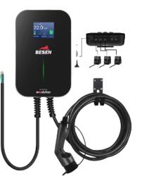 Besen WALLBOX RED Hálózatfigyelős elektromos autó fali töltő | 22 kW - 3x32A | 6m - Type 2 | DLB - BASIC