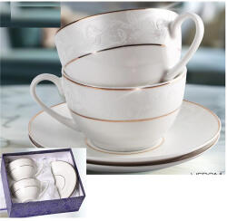 Veroni Satin porceláncsésze+alj, 2 személyes, 250ml, dobozban