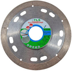  TLS SUPER POT ultravékony folyamatos szegmensű gyémánt vágókorong d115x22, 23x1, 1/1, 6x10 mm