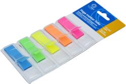 Bluering Jelölőcímke 12x45mm, 5x25lap, műanyag 5szín/bliszter, kemény tokos adagolóban Bluering® (JJ50346) - irodaitermekek