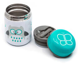 BBluv Termos, Bbluv, Food, Pentru alimente solide, Cu lingurita inclusa, 300 ml, BPA Free, Aqua