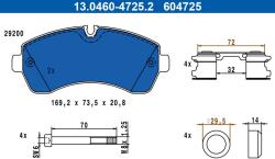 ATE set placute frana, frana disc ATE 13.0460-4725.2 - automobilus