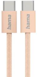 Hama Кабел за зареждане "Fabric", USB-C - USB-C, 1 m, Nylon, оранжев (HAMA-201727) - xtreme
