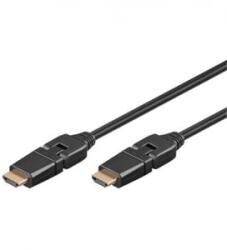 Goobay HDMI kábel aranyozott 3m, 360° forgatható (31889) (31889)