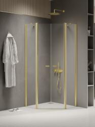 NEW TRENDY New Soleo Light Gold cabină de duș 90x90 cm auriu luciu/sticlă transparentă K-1668 (K1668)