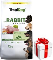 TropiDog Premium Adult rase mijlocii si mari bogate in iepure si orez 12kg + SURPRIZA PENTRU CAINE