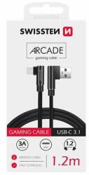 SWISSTEN Textile Adatkábel Arcade Usb/usb-c 1, 2 M Fekete (71528000)