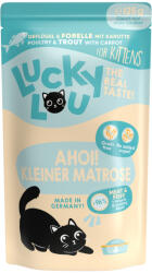 Lucky Lou 16x125g Lucky Lou Kitten Szárnyas & pisztráng nedves macskatáp