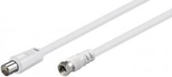 Goobay antenna kábel F csatlakozó/koax csatlakozó 5m fehér (11728) (11728)