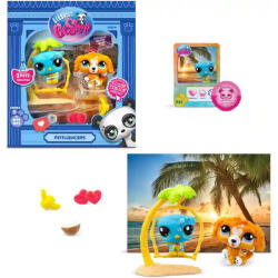 Littlest Pet Shop LPS - Tengerparti napozás figurákkal (labradoodle kutya (#45) és bagoly (#44)) (LPS00561)