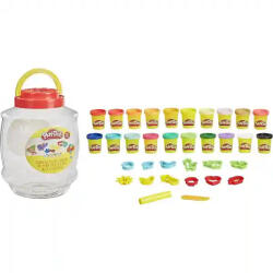Hasbro Play-Doh 20 tégelyes színes gyurma készlet formákkal tárolódobozban (F1530)