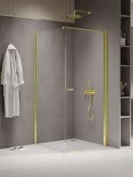 NEW TRENDY New Soleo Light Gold zuhanykabin 100x80 cm négyszögletes arany fényes/átlátszó üveg K-1846-WP