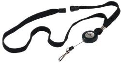 DURABLE Nyakpánt DURABLE kihúzható tartóval patentos fekete (822301) - tonerpiac