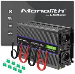 Qoltec Monolith módosított szinuszhullámos inverter 4000 | 12V - 230V | 2000/4000W | USB (QC-51928)