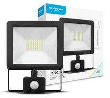 Modee LED fényvető érzékelős 30W 220-240V AC 2700lm 6000K fekete alumínium IP65 Slim-A2 Modee - ML-FLS6000K30WSA2N (ML-FLS6000K30WSA2N)
