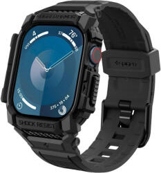 Spigen Apple Watch 10 (46mm) Tok és Szíj - Spigen Rugged Armor Pro - Fekete (ACS08604)