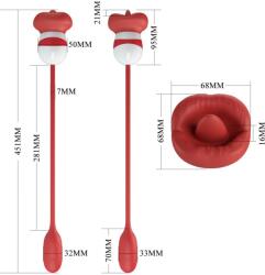  Nyalást utánzó stimulátor + hüvelyi, anális vibrátor Pretty Love Aliyah