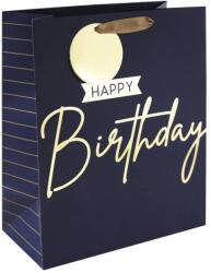 Eurowrap ajándéktasak (26, 5x33x14 cm) Happy Birthday, sötétkék (5) (35401-2C)