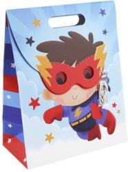 Eurowrap ajándéktasak (26, 5x33x14 cm) superman, álarcos, lezárható (5) (35504-S2C)